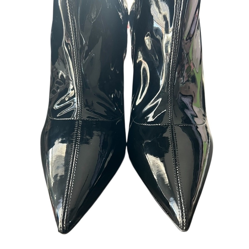 Christian Louboutin Limited Edition Black Lipstrass Patent Thigh Boots Size 37.5 - Picture 12 of 16